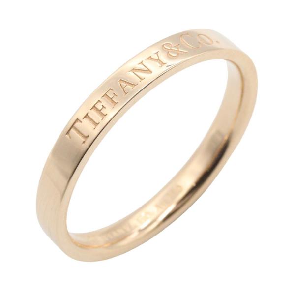 7/28までの出品☆ Tiffany K18PG バンドリング 12号 TIFFANY&Co.（ティファニー） フラット バンド リング ブランドオフ