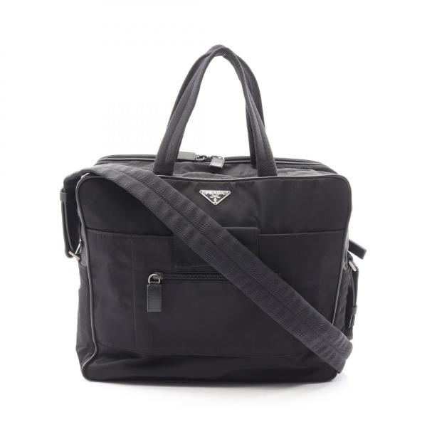美品　PRADA　プラダ　ナイロン　ビジネスバック　ブラック　トライアングルロゴ PRADA（プラダ） トライアングルロゴ 2WAY ブランドオフ ナイロン