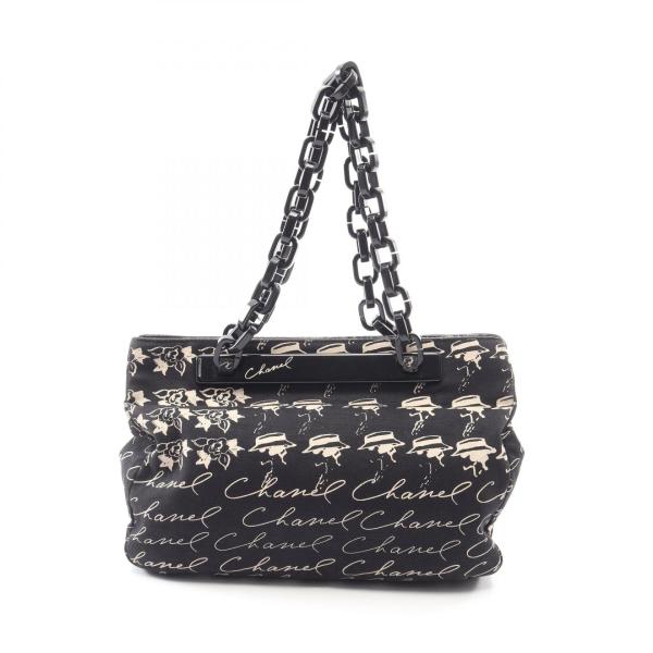 CHANEL カメリア ココマーク トートバッグ CHANEL（シャネル） ココマーク カメリア ブラック金具 ブランドオフ