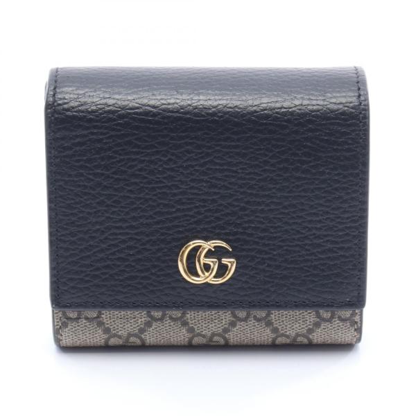GUCCI（グッチ） GGマーモント ブランドオフ レザー 二つ折り財布