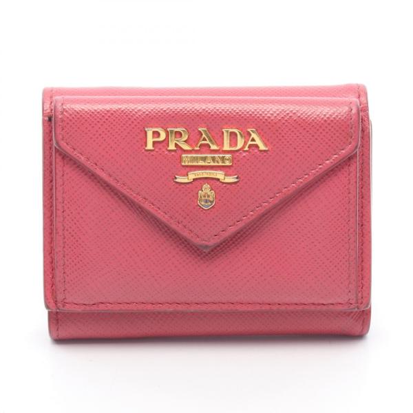 【美品】PRADAプラダ　サフィアーノレザー　財布 PRADA（プラダ） ブランドオフ サフィアーノレザー 三つ折り財布