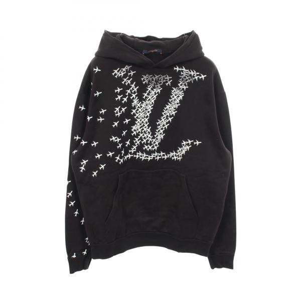 美品 ルイヴィトン エンボスロゴ ボアパーカー フーディ LV総柄 S~M相当 LOUIS VUITTON（ルイ・ヴィトン） LVプレーンプリンテッド フーディ