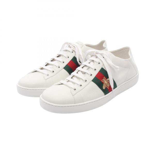 GUCCI（グッチ） ビー シェリーライン ブランドオフ レザー スニーカー