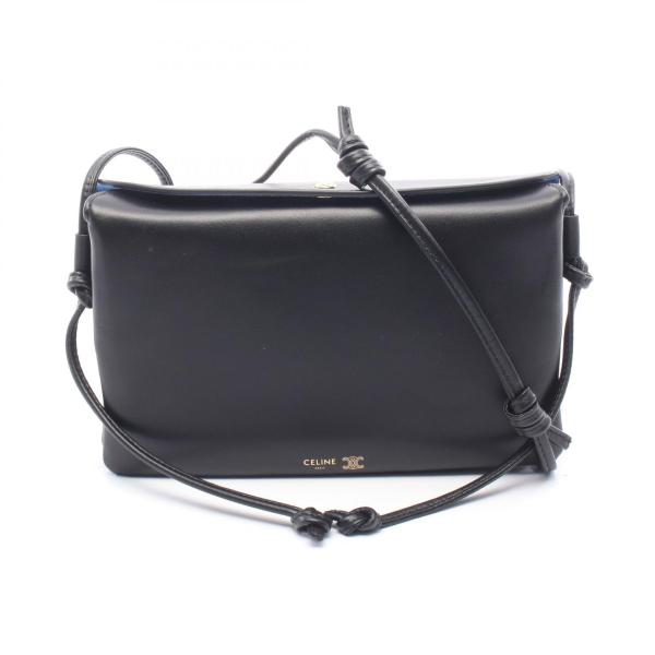 CELINE（セリーヌ） トリオ フラップ ブランドオフ レザー ショルダー