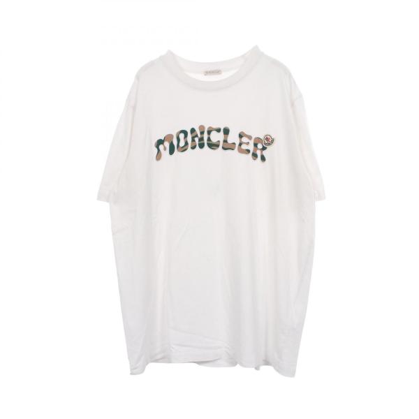 MONCLER（モンクレール） ロゴ刺繍 ブランドオフ コットン 半袖Tシャツ