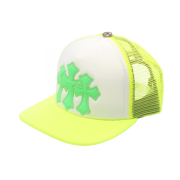 クロムハーツ CHROME HEARTS セメタリー CRS PATCH TRUCKER キャップ 帽子 ポリエステル / ファブリック メンズ グリーン系 / ホワイト系 【中古】 クロムハーツ セメタリー CRS PATCH TRUCKER ブランドオフ CHROME