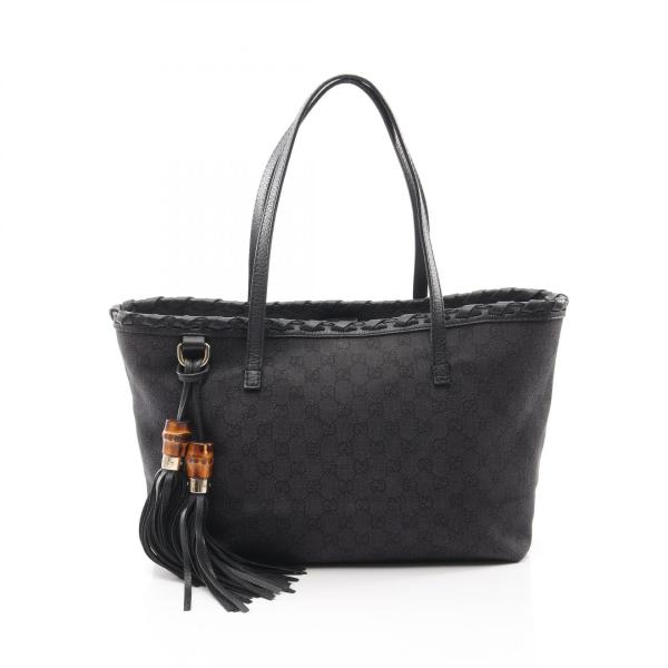 GUCCI グッチ バンブー GGキャンバス デニム ハンドバッグ トートバッグ GUCCI（グッチ） バンブー GG柄 ブランドオフ デニム トートバッグ GG