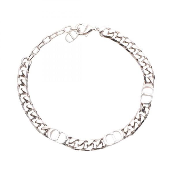 Dior ディオール CD ダイヤモンドブレスレット ロゴ　グレー 美品 ディオール CD ICON チェーンリンク ブランドオフ Dior その他