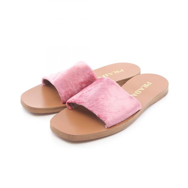 PRADA プラダ フューシャピンク ビーチサンダル PRADA（プラダ） ブランドオフ ファブリック サンダル 中古 レディース