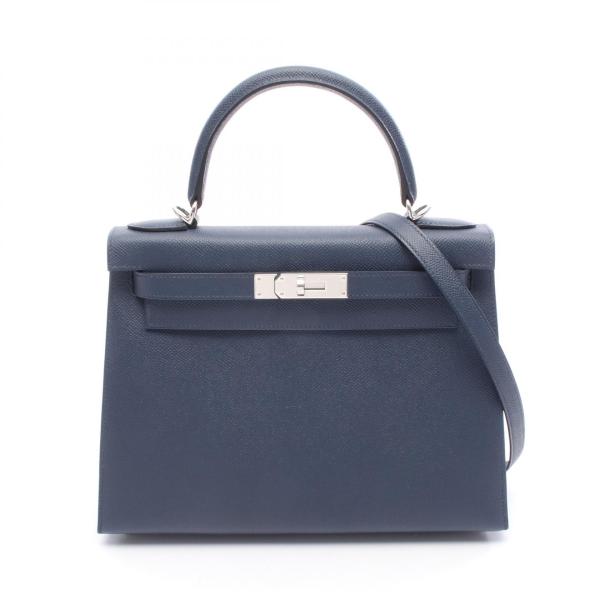エルメス HERMES ケリー28 ハンドバッグ バッグ レザー ヴォーエプソン ヴォーエプソン レディース ネイビー系 ブルーネイビー 【中古】 HERMES（エルメス） ケリー28 ブランドオフ レザー ハンドバッグ