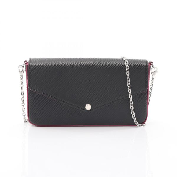 ルイ・ヴィトン LOUIS VUITTON ポシェットフェリシー エピ ノワール ホットピンク ショルダーバッグ バッグ レザー レディース ブラック系 / ピンク系 M64579 【中古】 LOUIS VUITTON（ルイ・ヴィトン） ポシェットフェリシー エピ ノワール