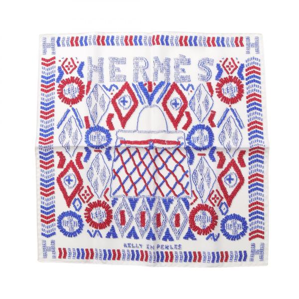 美品★HERMESエルメス★プチカレ45concertoシルクシフオンスカーフ HERMES（エルメス） 爆買 プチカレ カレ45 KELLY EN PERLES ブランド