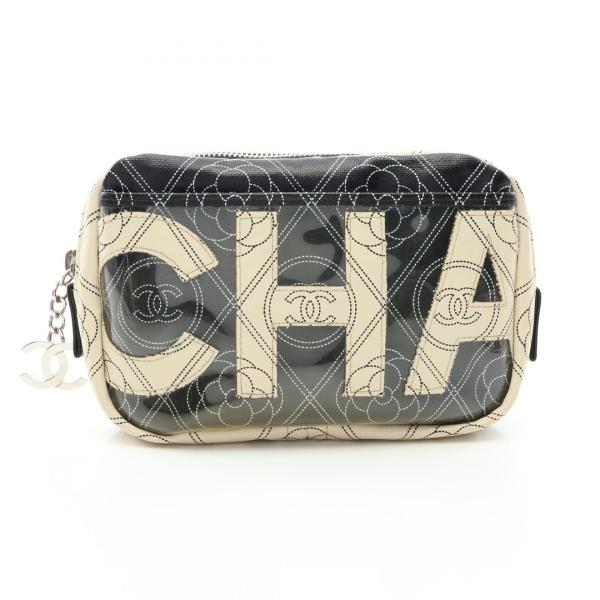 (新品未使用) CHANEL シャネル ポーチ ビッグポーチ CHANEL（シャネル） カメリア ココマーク ブランドオフ CHANEL PVC