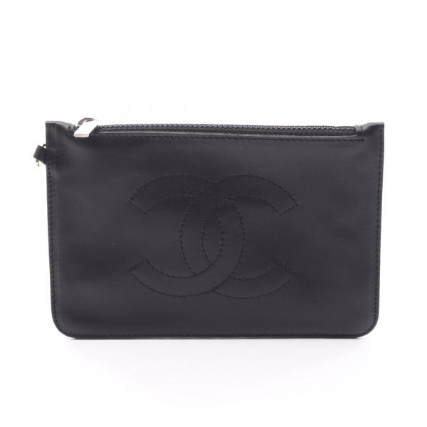 CHANEL シャネル ラムスキン ココマーク レザーポーチ B826 CHANEL（シャネル） ココマーク ブランドオフ ラムスキン（羊革