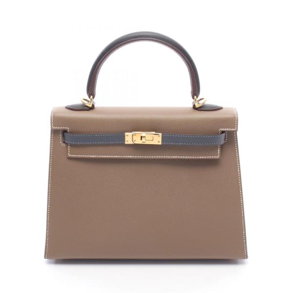 エルメス ケリー25 トリコロール 2WAY ブランドオフ HERMES レザー ハンドバッグ ヴォーエプソン 中古 レディース
