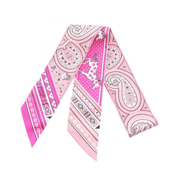 Hermes Pique Dame de Coeur ツイリースカーフ 箱付き HERMES（エルメス） ツイリー Cheval de Coeur Bandana ブランドオフ