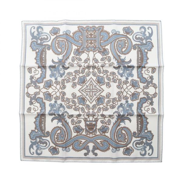 HERMES（エルメス） カレ55 シルクバンダナ H ENLUMINE グリブルーテ