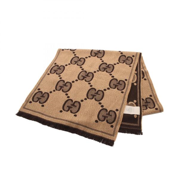 GUCCI（グッチ） GGウール ラメ ジャカード スカーフ ブランドオフ