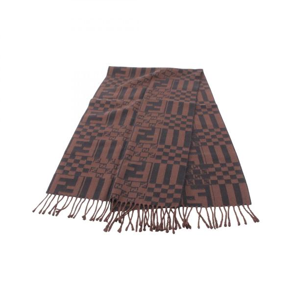 FENDI（フェンディ） FF柄 ブランドオフ ウール マフラー ウール 中古