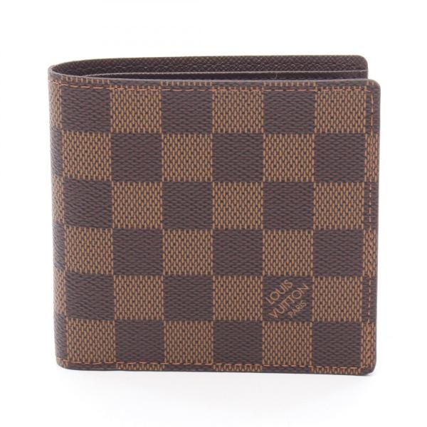 ルイヴィトン ポルトフォイユ マルコ ダミエ エベヌ ブラウン コンパクト LOUIS VUITTON（ルイ・ヴィトン） ポルトフォイユ マルコ ダミエエベヌ