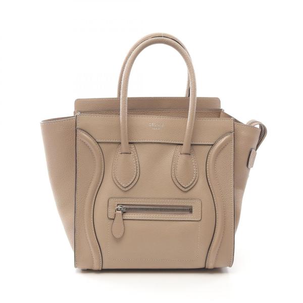 【美品】CELINE セリーヌ　ラゲージマイクロショッパートートバッグ　レザー linkvintage_419g1944234