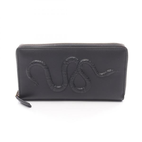 極美品✨グッチ　長財布　ラウンドジップ　スネーク　スプリーム ブラック 極美品 GUCCI グッチ 長財布 ラウンドファスナー GGスプリーム