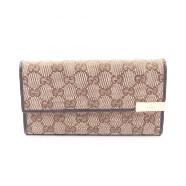 GUCCI GGキャンバス長財布 GUCCI（グッチ） GGキャンバス ブランドオフ キャンバス 二つ折り長
