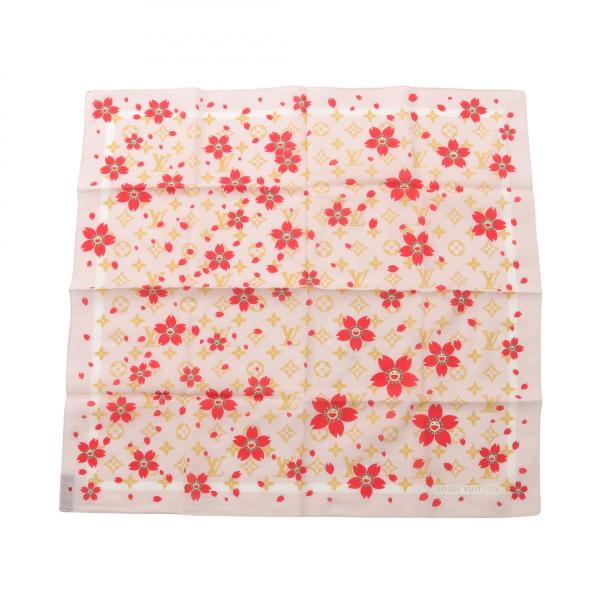 ルイヴィトン　村上隆　スカーフ　チェリーブロッサム　限定　M94969 楽天市場】ルイヴィトン スカーフ LOUIS VUITTON LV × 村上隆 カレ70