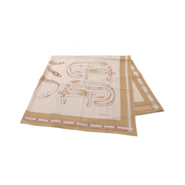 【美品❣】エルメス　カレジェアン カレ140　レオパード 　カシミア　シルク エルメス ストール カレ140 カレジェアン Les Leopards