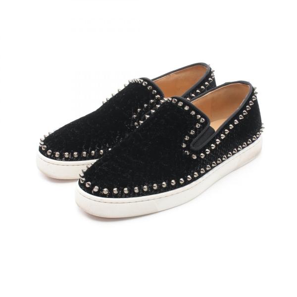 Christian Louboutin クリスチャンルブタン スタッズ スパイク スリッポン ラメファブリック  PIK BOAT FLAT   キャンバス スニーカー Christian Louboutin（クリスチャンルブタン） pik boat flat ブランド