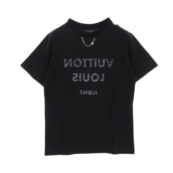 LOUIS VUITTON カットソー 反転ロゴプリント チェーンディテール LOUIS VUITTON ルイ・ヴィトン 反転ロゴプリント チェーン