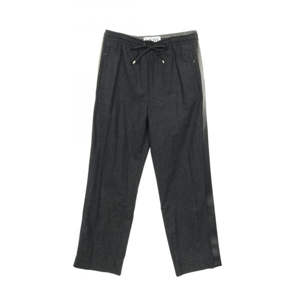 ロエベ LOEWE TRACKSUIT TROUSERS パンツ グレー ブラック パンツ 衣料品 ボトムス ウール メンズ グレー系 / ブラック系 【中古】 LOEWE（ロエベ） TRACKSUIT TROUSERS パンツ グレー ブラック ブランド