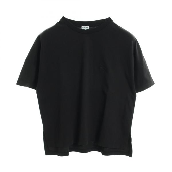 美品　LOEWE ロエベ アナグラム　半袖クロップド丈Tシャツ　ブラック LOEWE（ロエベ） 爆買 アナグラム ブランドオフ コットン 半袖Tシャツ