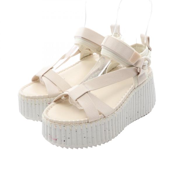 Chloe NAMAウェッジサンダル美品 Chloe（クロエ） Nama ウェッジ ブランドオフ レザー サンダル 中古
