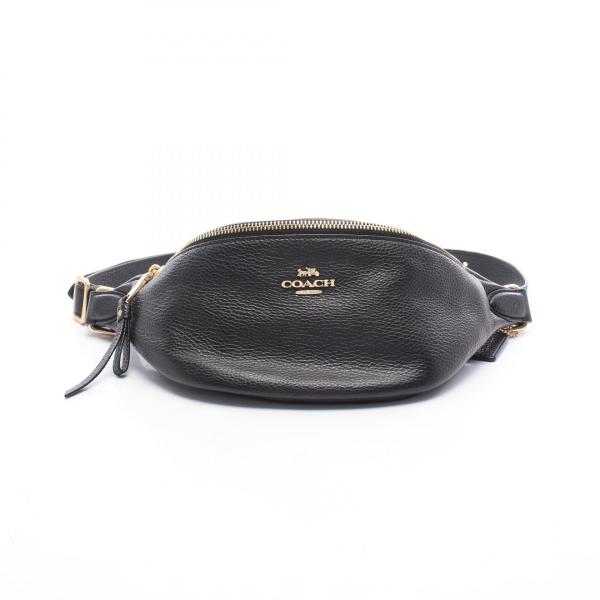 COACH レザー ボディバッグ ウエストバッグ 黒 F48738 COACH（コーチ） ブランドオフ レザー ウエストバッグ ボディバッグ