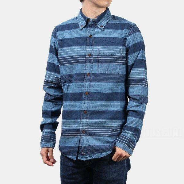 デウスエクスマキナ Deus Ex Machina インディゴ ストライプ シャツ Albie Indigo Stripe Dms751 P15 Novatic Vn