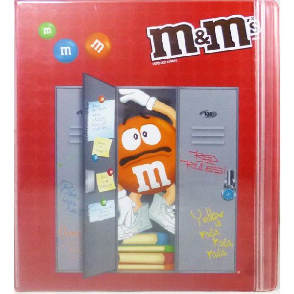 希少✨ タグ付き m&m's 3穴リング バインダー ファイル m&m エムアンドエムズ 3穴リングファイル スクール バインダー