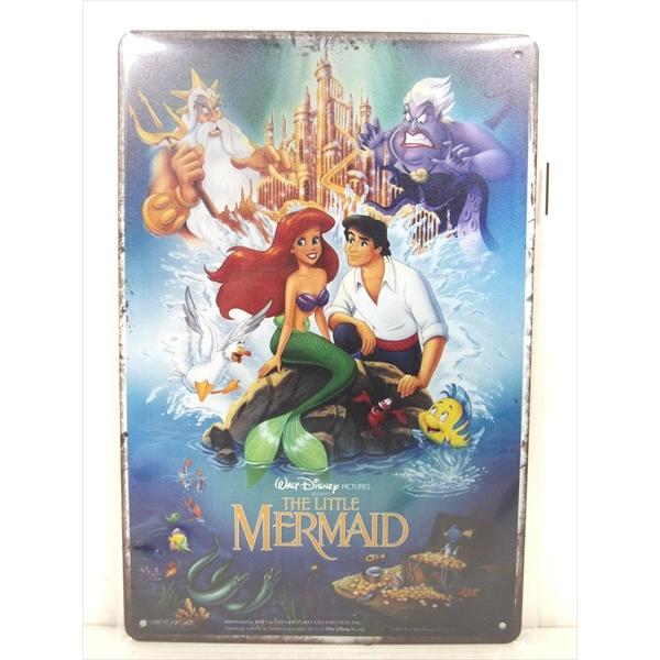 ディズニー/Disney】リトルマーメイド 映画ポスター柄 ブリキ看板 