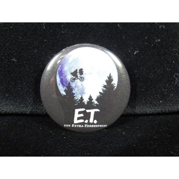 【缶バッジ/Button badge】E.T. 満月と自転車 缶バッジ 海外直輸入 バッジ バッチ PinBack Button Can badge アメ雑 雑貨