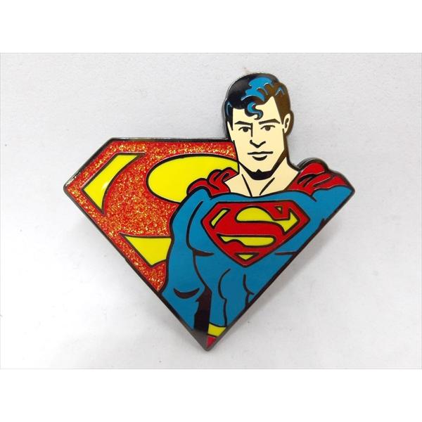 ピンバッジ/pin badge】SUPER MAN ロゴ&フェイス ピンズ バッジ バッチ