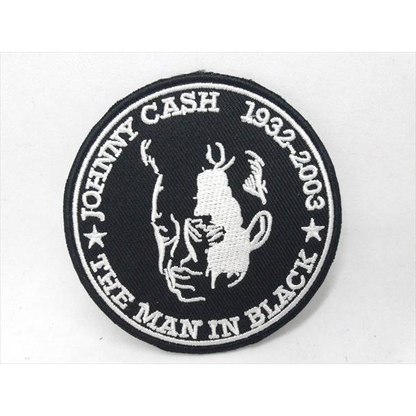 【ワッペン/patch】Johnny Cash THE MAN IN BLACK アイロンワッペン ワッペン パッチ アイロンパッチ ジョニー・キャッシュ ジョニーキャッシュ アメ雑 雑貨