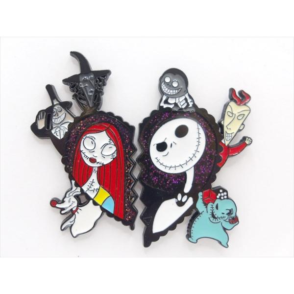【ピンバッジ/pin badge】Disney The Nightmare Before Christmas ジャック&サリー ハート ピンズ バッジ ピンバッチ ナイトメアー・ビフォア・クリスマス