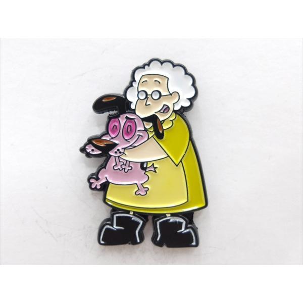 【ピンバッジ/pin badge】Courage the Cowardly Dog カーレッジ&ミュリエル A ピンズ バッジ バッチ おくびょうなカーレッジくん アメ雑 雑貨