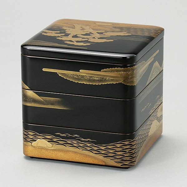 輪島塗重箱御重松島蒔絵木地紅峯作重台付き 漆器 Buyee 日本代购平台 产品购物网站大全 Buyee一站式代购bot Online