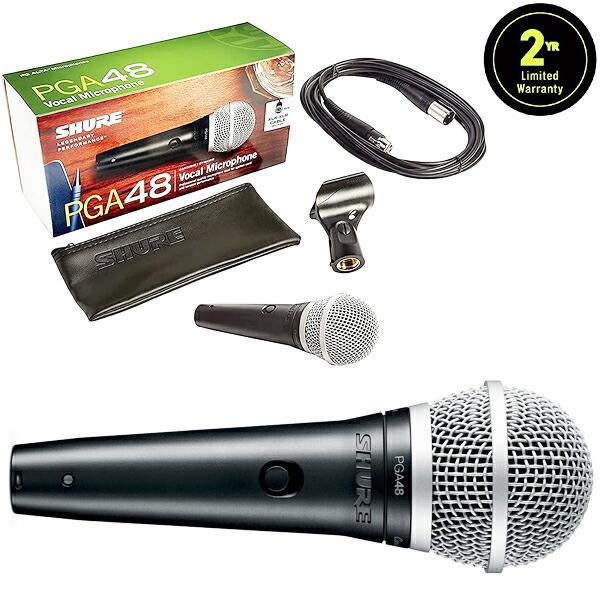 《在庫在り 即納可能》SHURE シュアー PGA48XLR キャノンケーブル 付 ダイナミックマイク  《正規輸入品 2年保証》