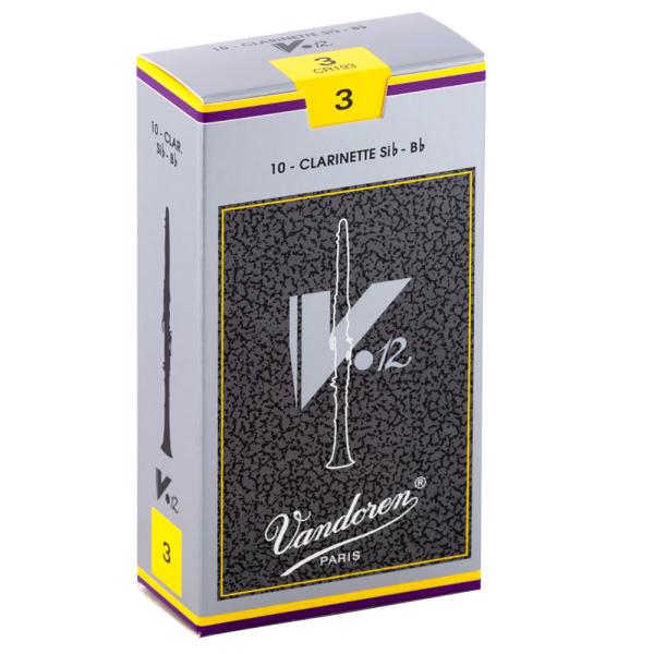 他サイト： Bbクラリネットリード Vandoren V12 銀箱 硬さ3 10枚入り 【ポスト投函配送】の商品画像