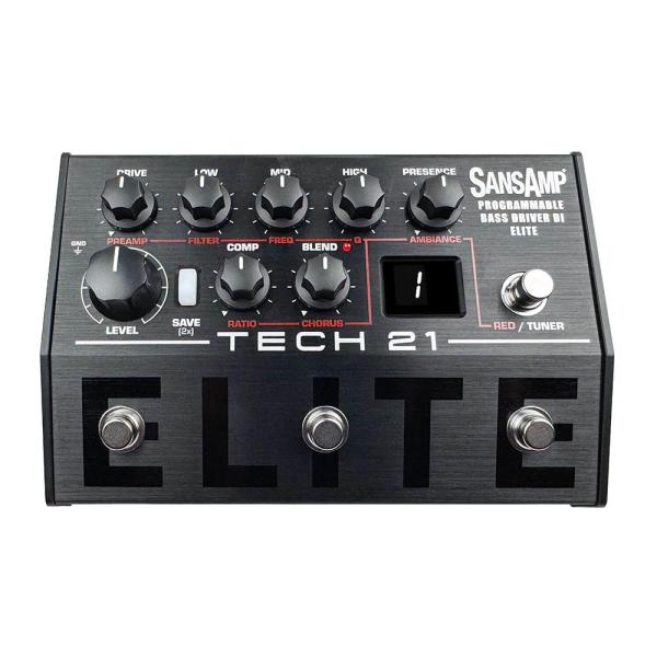 TECH21 SansAmp サンズアンプ Programmable Bass Driver ELITE [PBDR-EL] ベース用 プリアンプ ダイレクトボックス