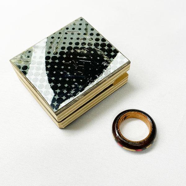 MadWood リング 指輪 NO.1 (11号) スケボー廃材リサイクル