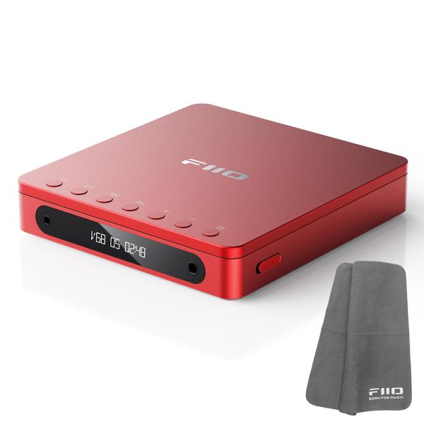FIIO ポータブル CDプレーヤー DM13BT レッド (FIO-DM13BT-R) 《ロゴ入りクロスプレゼント》