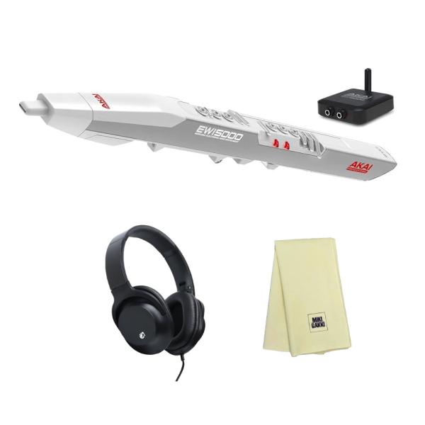 《特典クロス付き》AKAI アカイ EWI5000WJ ホワイト ウインドシンセサイザー + ヘッドホン KHP-001 セット
